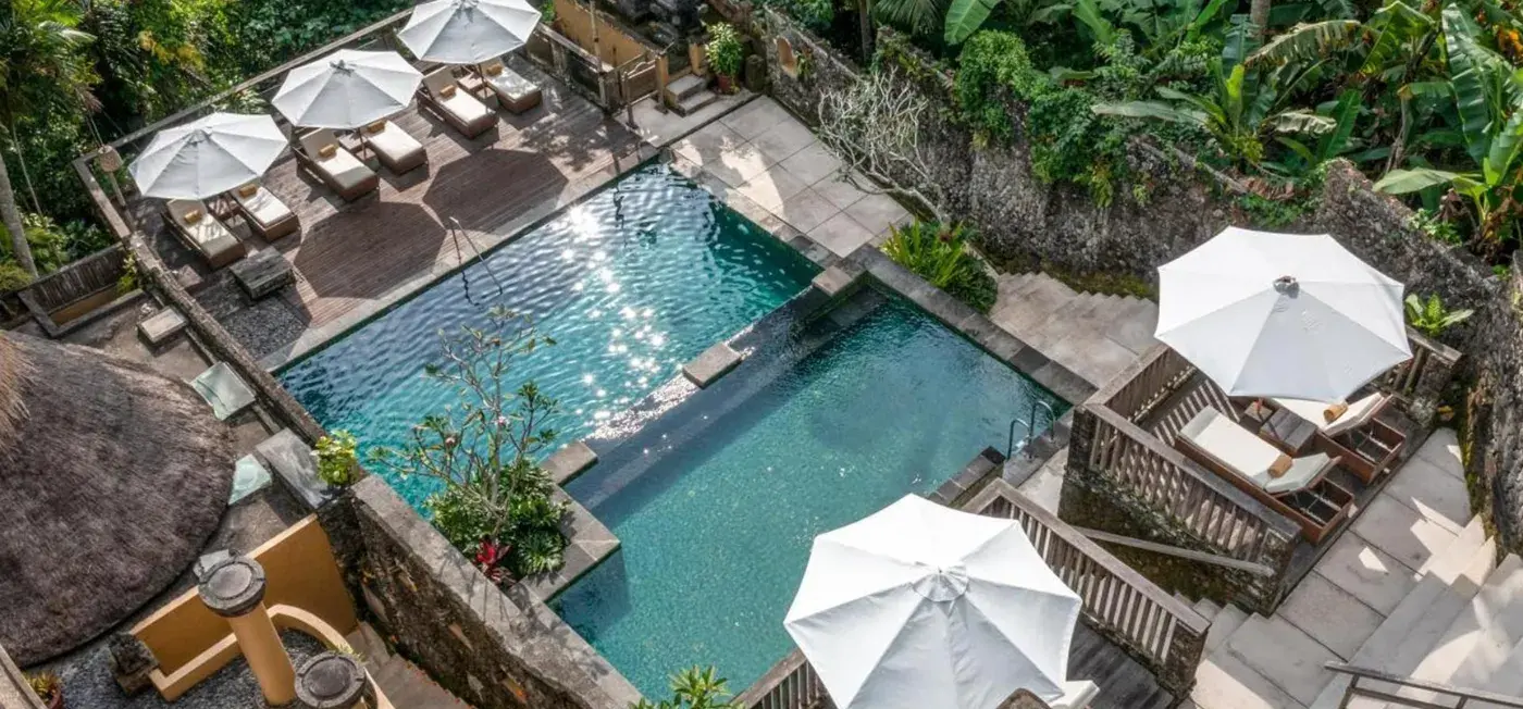 Aerial view of The Pool Wapa Di Ume Ubud Hotel Ubud, Bali